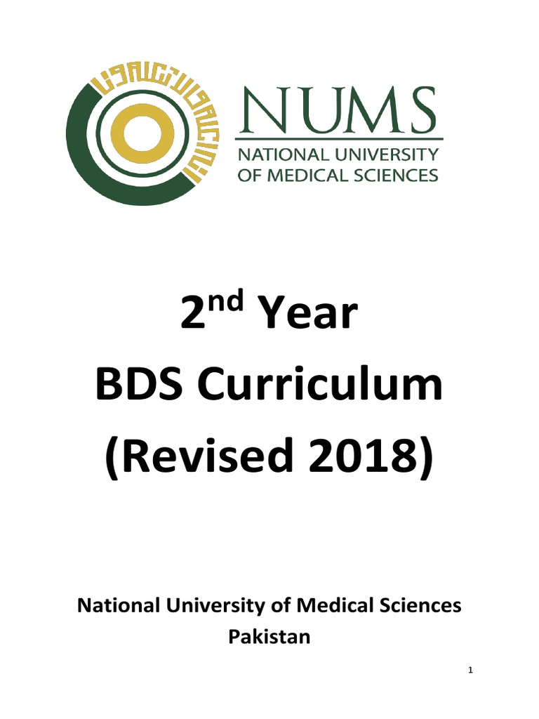 2nd Year BDS Curriculum Overview | PDF | Dentistry | Public Health