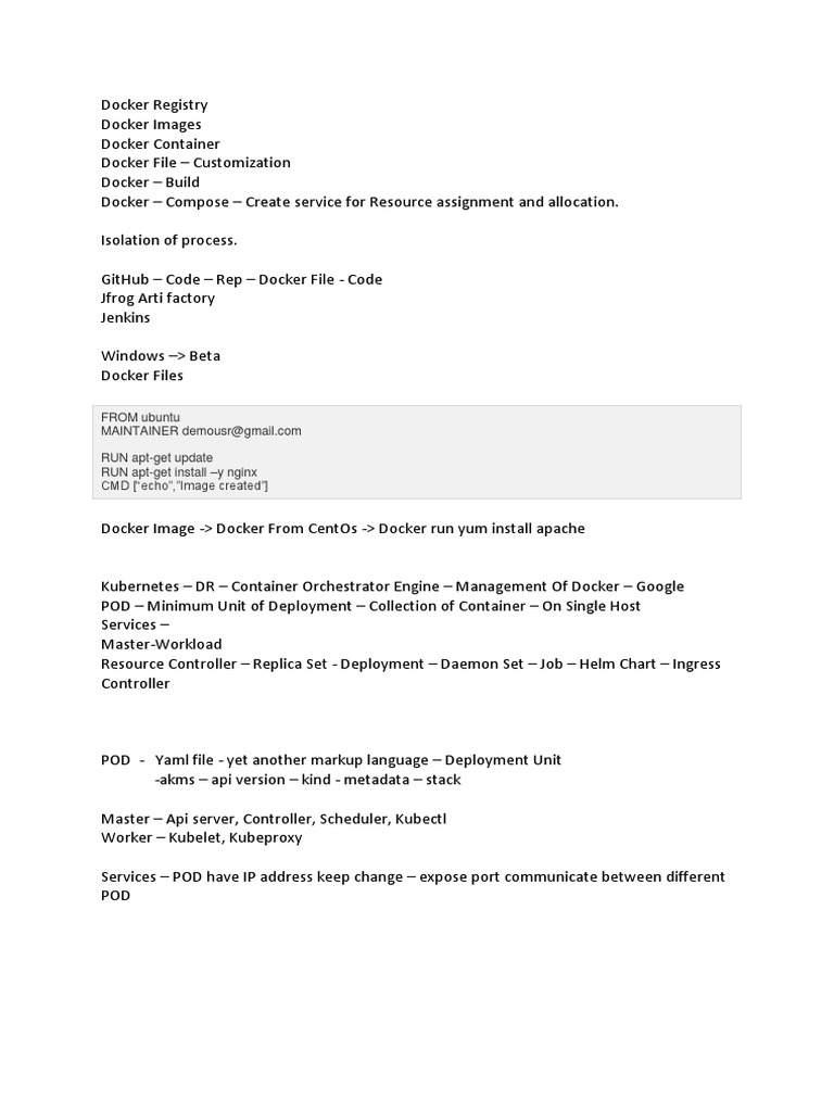 FROM Ubuntu RUN AptGet Update RUN AptGet Install y Nginx CMD ("Echo