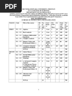 M.SC Mathematics Syllabus 2016 17