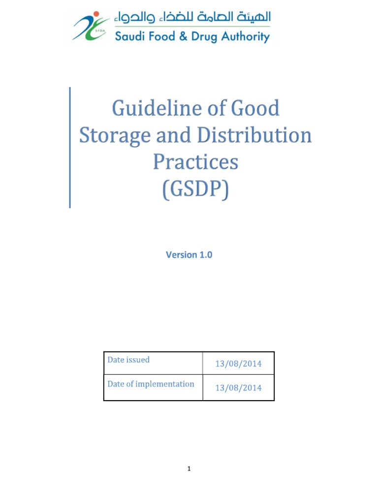 Guidelines for Drug Storage and Distribution | PDF | Warehouse ...