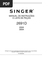 300A Singer Manual de Instrucoes Reta