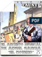 Colección de partituras de Ángel García: Música tradicional de Tauste 1950-2010