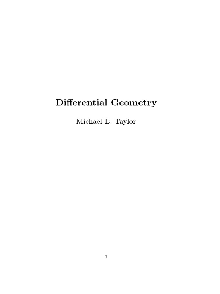 Differential Geometry PDF Differential Geometry Differentiable