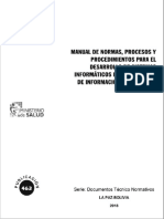 Manual de Normas Procesos Procedimientos para Desarrrollo de Sistemas SNIS-VE Imprenta