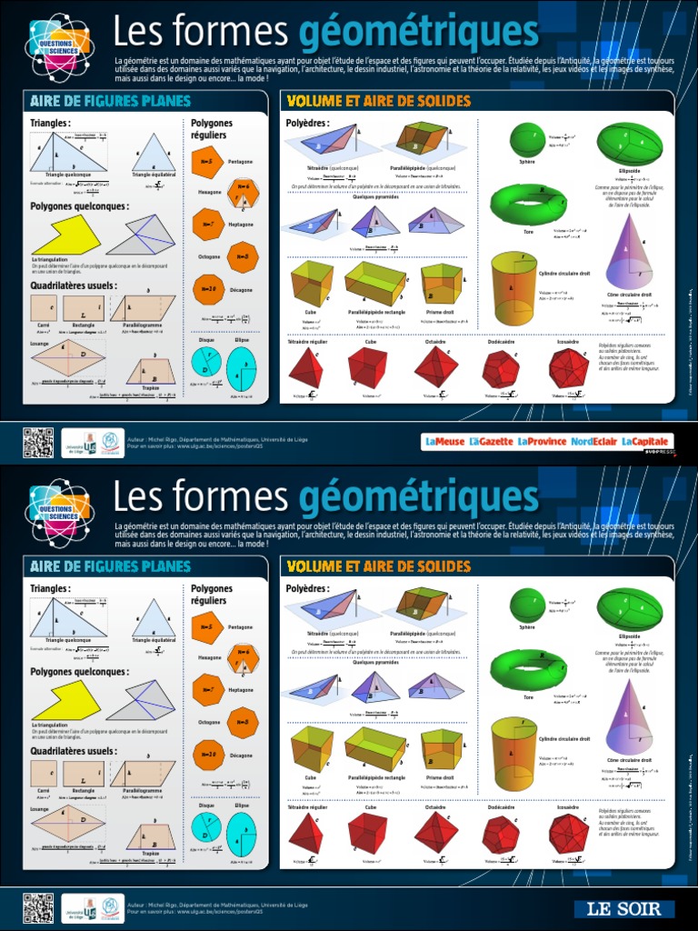 Art Decomposant Les Corps En Formes Geometriques Poster Formes Geometriques | PDF | Zone | Polygone