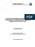 1.0 Estudio de Maximas Avenidas en Zona Sur de La Vertiente Del Pacifico