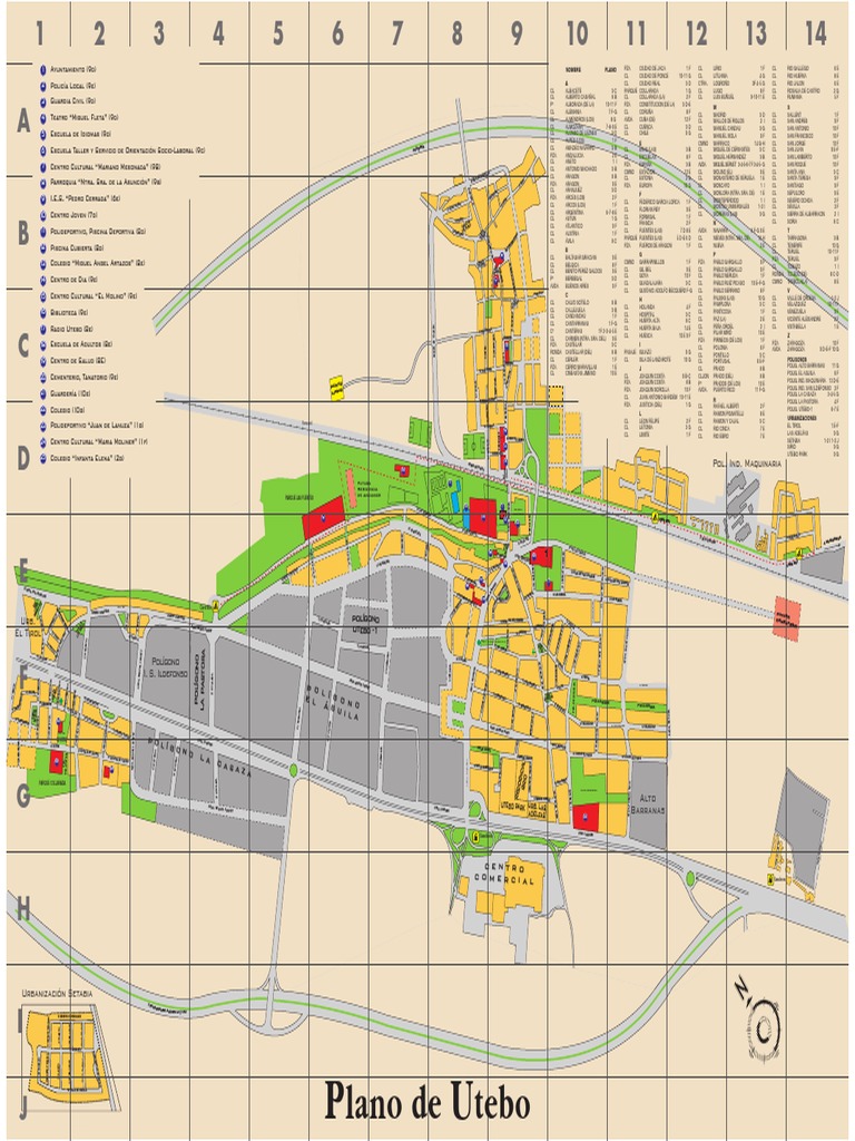 Mapa y puntos de interés en Utebo | PDF | Españoles