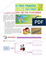 Clasificación de Los Animales para Tercero de Primaria