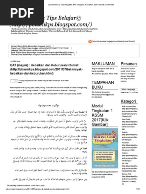 Laman Ilmu Tips Belajar C Bat Insyak Kebaikan Dan Keburukan Internet Pdf
