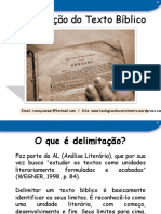 delimitac3a7c3a3o-do-texto-bc3adblico-prof-roney-ricardo.pptx