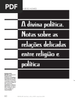 NOVAES, Regina. A DIVINA POLÍTICA. NOTAS SOBRE AS RELAÇÕES DELICADAS ENTRE RELIGIÃO E POLÍTICA.pdf