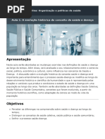 Organização de Políticas de Saúde - Aula 1