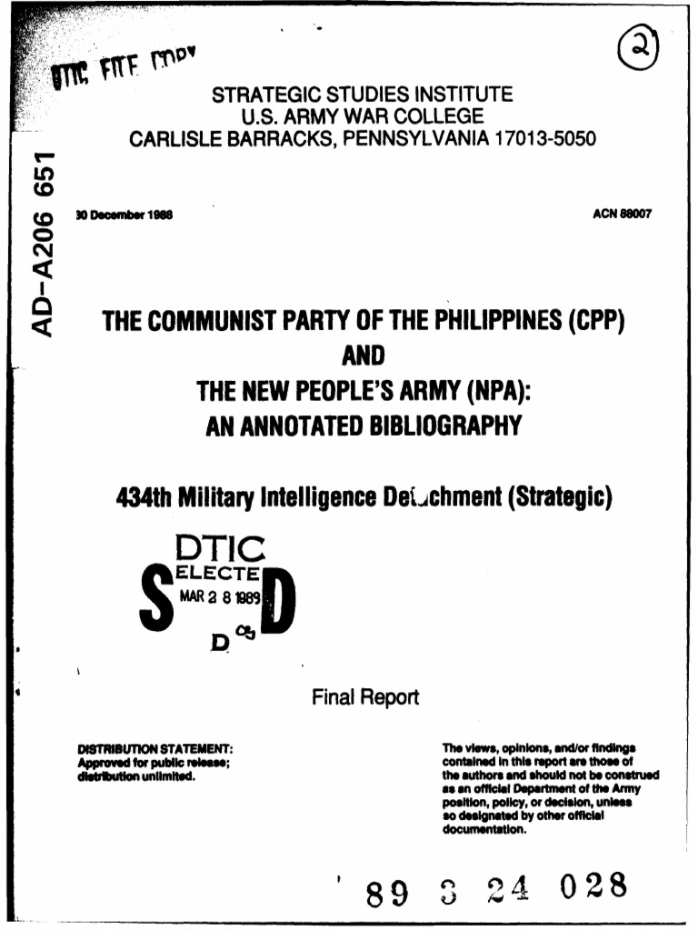A206651 PDF | PDF | Insurgency | Juan Ponce Enrile