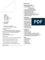 Gen Chem 2 Detailed Outline Matter and Its Properties