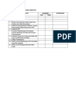 Cek List Kelengkapan Dokumen Akreditasi