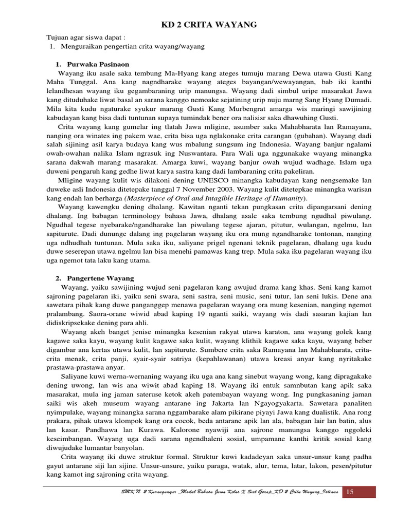 2 Kd 2 Crita Wayang Docx