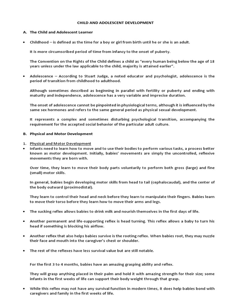 Child and Adolescent Development Insights | PDF | Autism | Intellectual ...