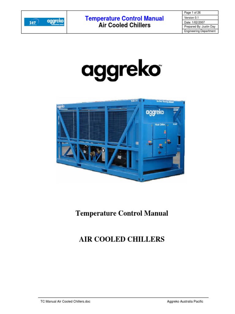 TC Manual Air Cooled Chillers PDF | PDF | Heat Exchanger | Engineering ...