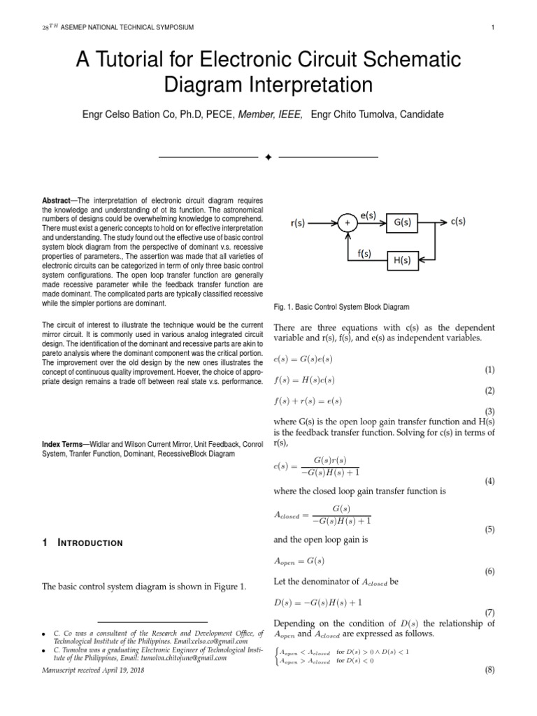 A Tutorial For Electronic Circuit Pdf Amplifier Analog Circuits