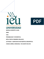 Actividad 1. Ejercicios de Estadística Descriptiva