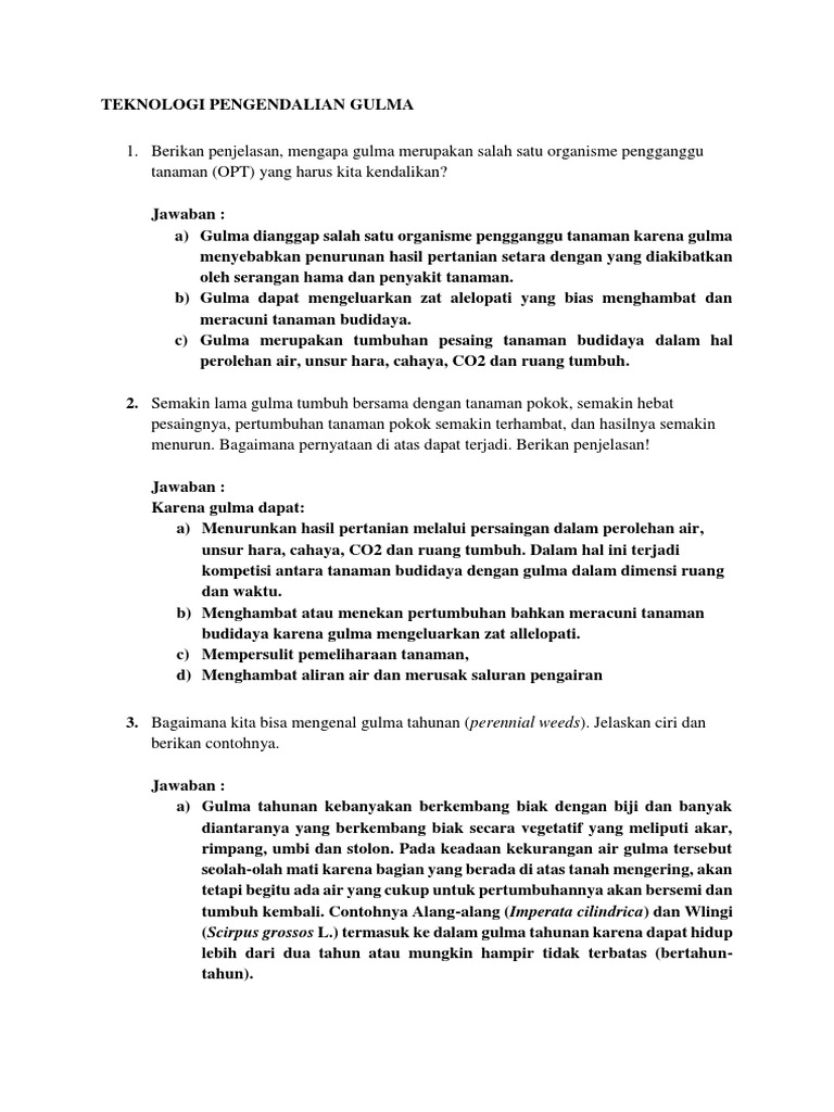 Soal Ujian Gulma Pdf