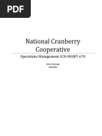 National Cranberry Cooperative: Operations Management-SCH-MGMT-670