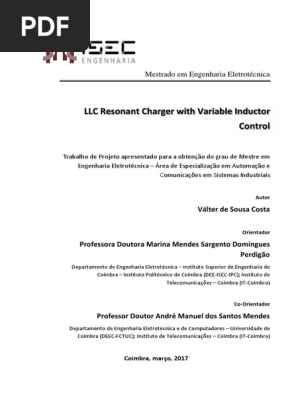 Valter Sousa Costa Pdf Battery Charger Capacitor