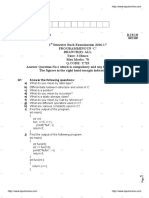 Btech 1st Year Be2105 Programming in C 2017 PDF