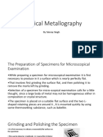 Practical Metallography: by Simray Singh