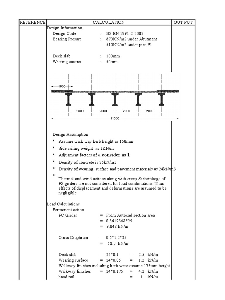 EAP Bridge Abutment Design Spreadsheet | PDF | Beam (Structure ...