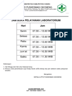 8.1.1.2 Jam Buka Pelayanan Lab