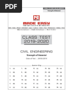 Class Test 2019-2020: Civil Engineering