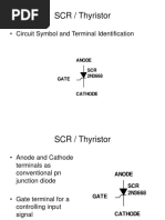 SCR / Thyristor: - Circuit Symbol and Terminal Identification