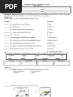 Third Grading Periodical Test in Mapeh 6 2017-2018 Deped