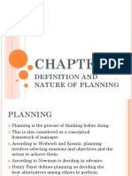 Definition and Nature of Planning