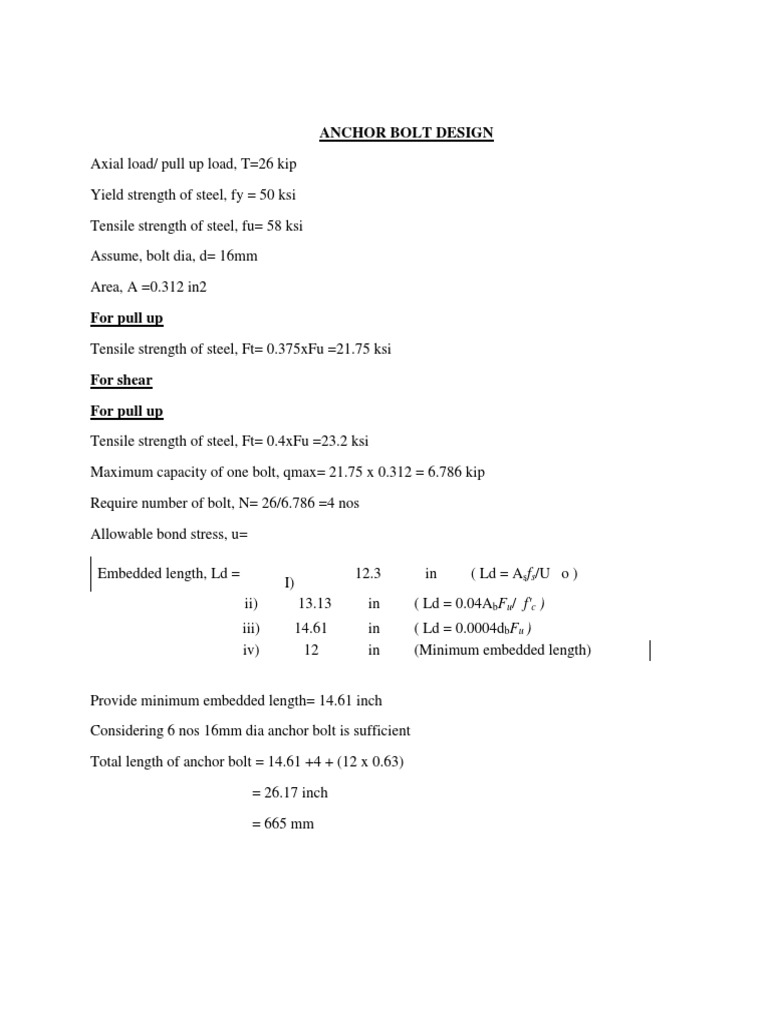 Anchor Bolt Design PDF