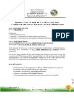 Designation of School Information and Communications Technology (Ict) Coordinator