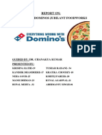 Report On: A Study of Dominos Jubilant Foodworks: Guided By: Dr. Chanakya Kumar Presented by