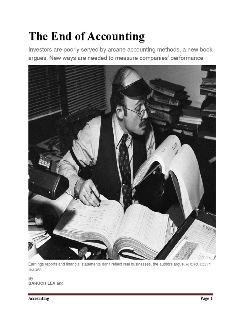 The End of Accounting | PDF | Investor | Financial Statement