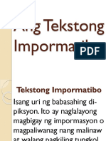 Ang Tekstong Impormatibo