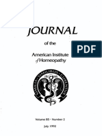 Amercian Institute of Homeopathy Journal 1992