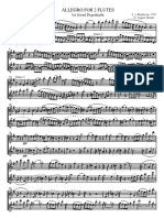 BEETHOVEN Allegro WoO 26 in G 2 Flutes, or 2 Vlns PDF