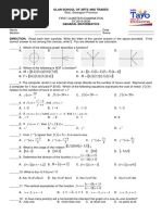 1st Grading Exam Gen Math