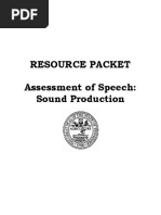 Assessment of Speech - Sound Production PDF