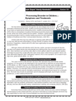 Auditory Processing Disorder in Children - Symptoms and Treatments