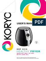 User's Manual for KORYO HEALTHY FRYER