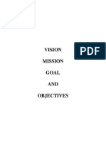 Vision Mission Goal AND Objectives