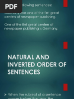 Natural and Inverted Order of Sentences