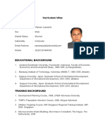 CV of Indonesian Economist with International Experience
