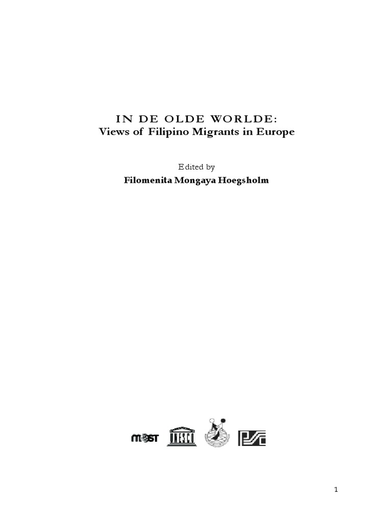 Filipinos in Europe PDF PDF Immigration Migrant Worker foto